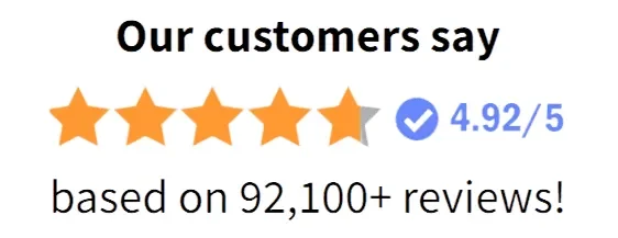 4.7 out of 5 stars based on over 3,100 customer reviews